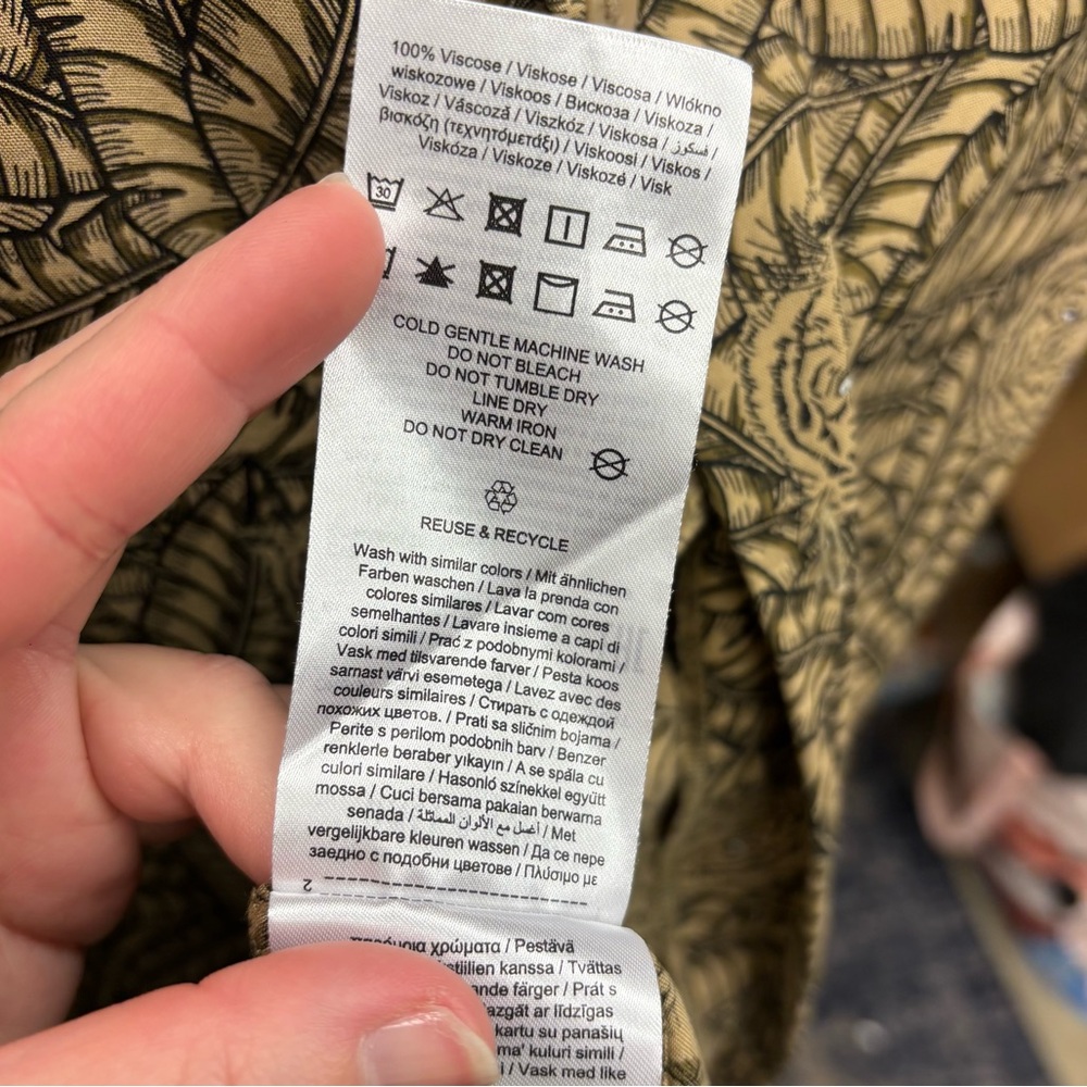 Only & Sons Button Down Leaf Pattern With Tigers,… - image 7